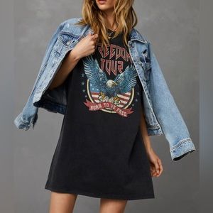 Born To Be Free Freedom Tour Graphic Tee T-Shirt Dress